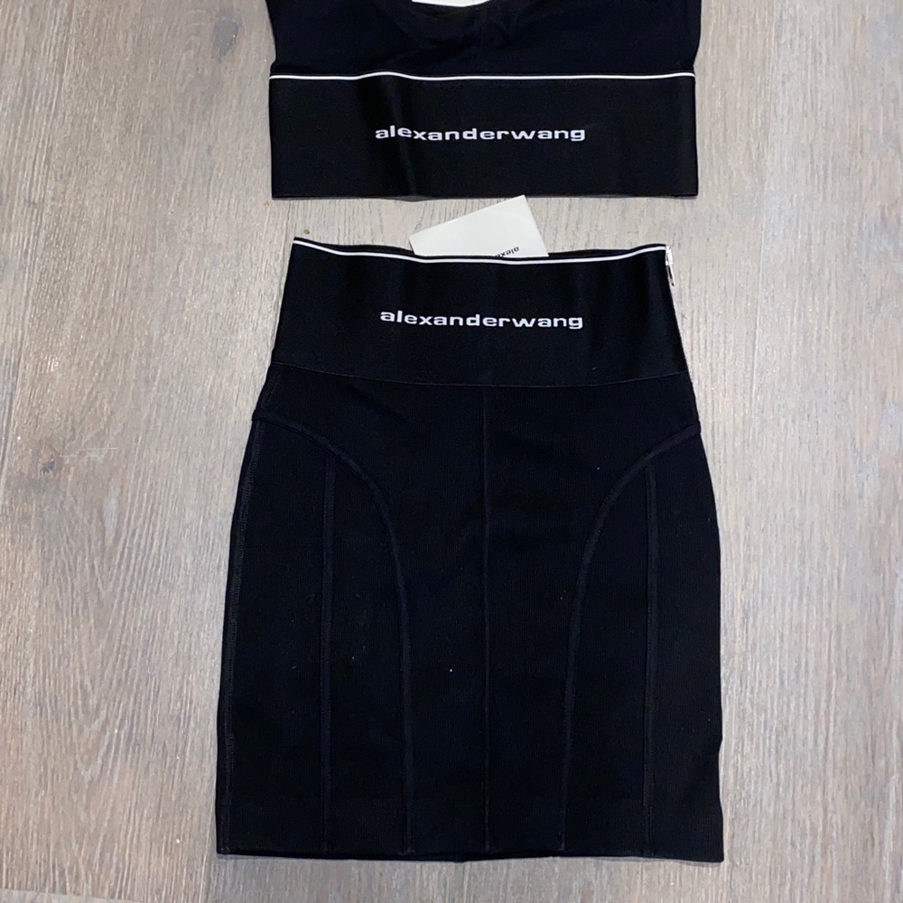 NWT Alexander Wang Logo Elastic Skirt size S